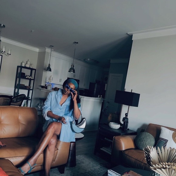 Stylish Denim and Cream Women's Bag - Picture 7 of 7